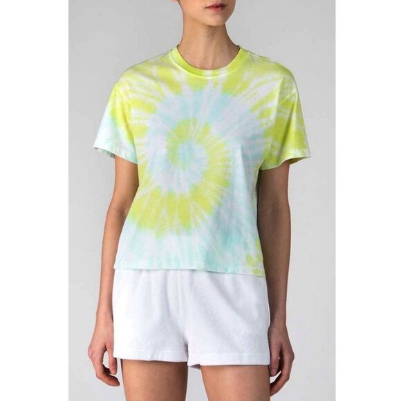 ATM Anthony Thomas Melillo Short Sleeve Tie Dye Tee - White Combo - Picture 1 of 14